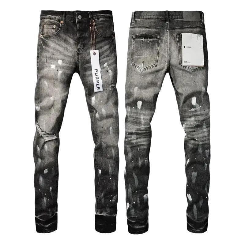 E 30211 Amiri Style Distressed Jeans American High-Street Ripped Jeans