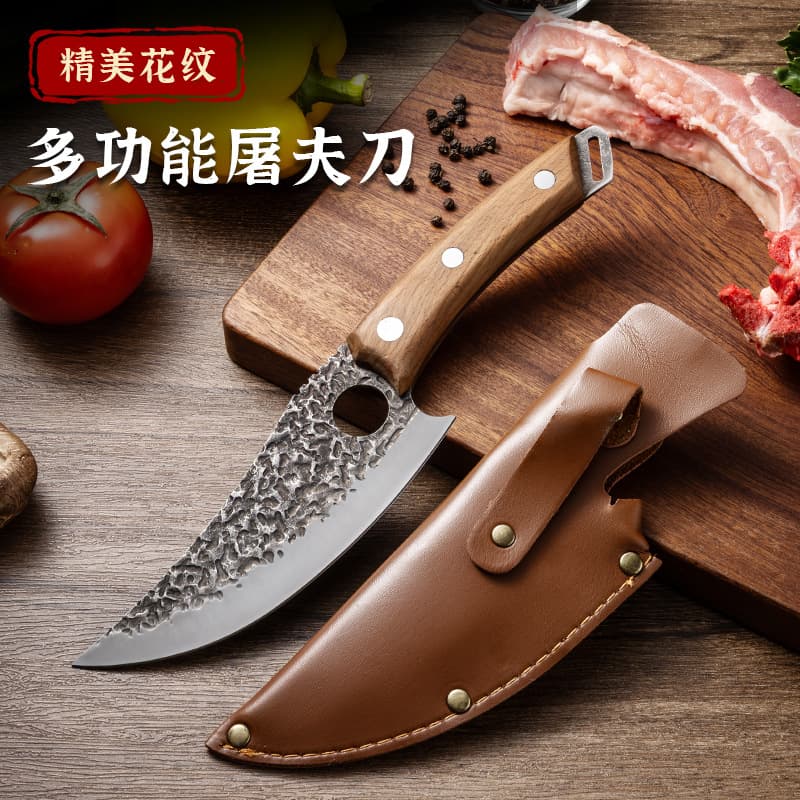 Longquan Forged Handle Knife Mongolian Meat Knife Special Small Knife Cutting Meat Knife Boning Sharp Knife Thickened Outdoor Multi-purpose Knife
