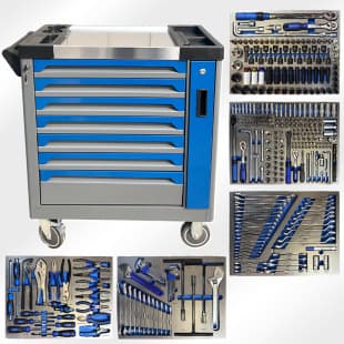 Cross-border 413-piece Auto Repair Tool Kit Complete Set, Tmall Tuhu Car Care Garage Tool Cart Combo Tool Cabinet