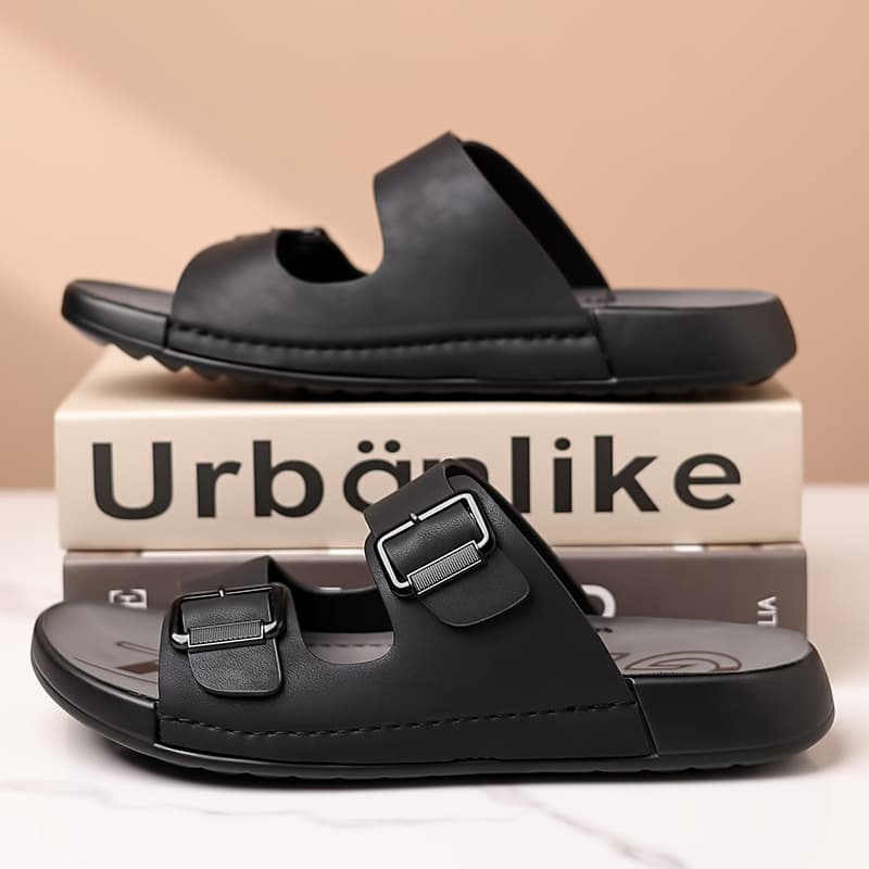 Men's Sandals Summer New Fashion Premium Indoor Outdoor British Style Casual Breathable Anti-Slip Slide Sandals