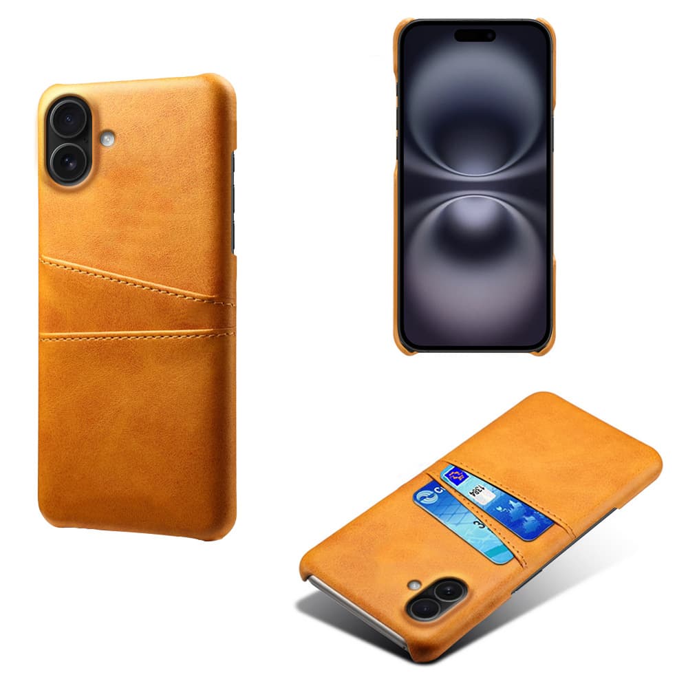 Compatible with iPhone 17 Leather Dual Card Slot Phone Case for Apple 17 Pro Protective Cover 17 Pro Max Leather Case
