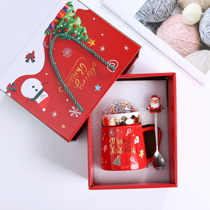 Creative ceramic Christmas mug large capacity water cup planet coffee cup Christmas gift activity cup print