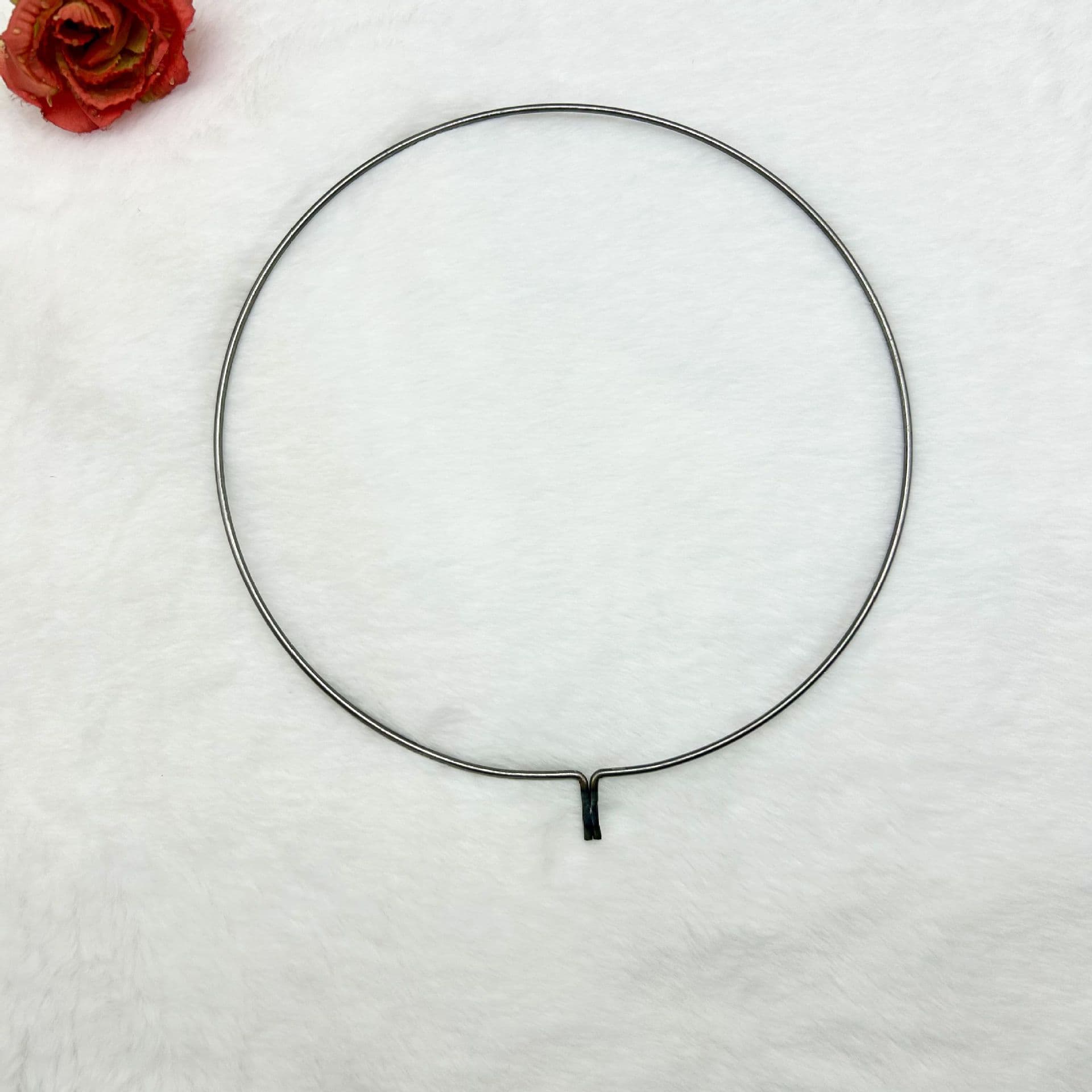 20cm group fan skeleton wire circle handmade DIY crochet wrapped flower group fan frame round plum blossom fan ring