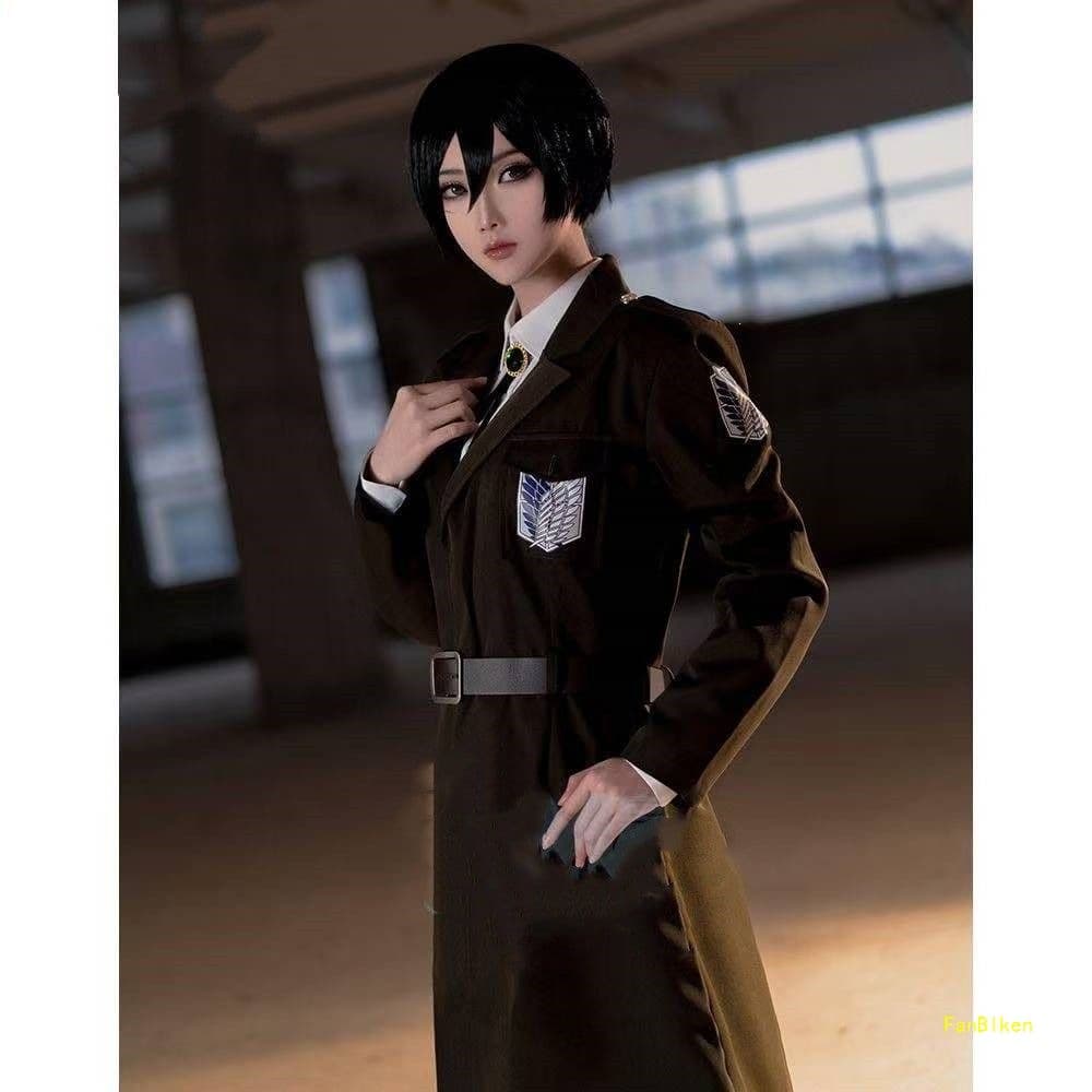 Attack on Titan Cos Costume Final Season Survey Corps Eren Mikasa Levi Cos Outfit Jacket