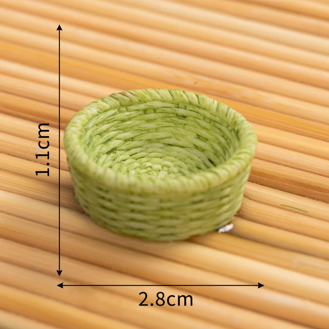 Bamboo Woven Furniture Resin Ornament Bamboo Chair Winnowing Basket Fish Basket Basket Bamboo Jar Handicraft Creative Home Decoration Accessories