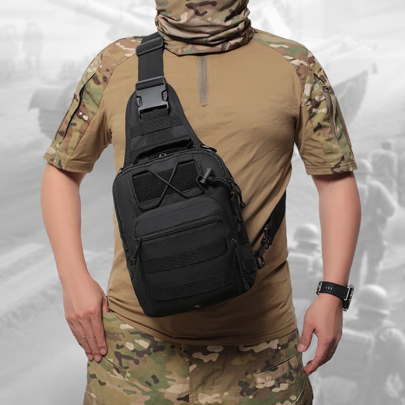 Single Shoulder Sling Tactical Chest Bag Outdoor Sports Men's Camouflage Waterproof Small Chest Bag