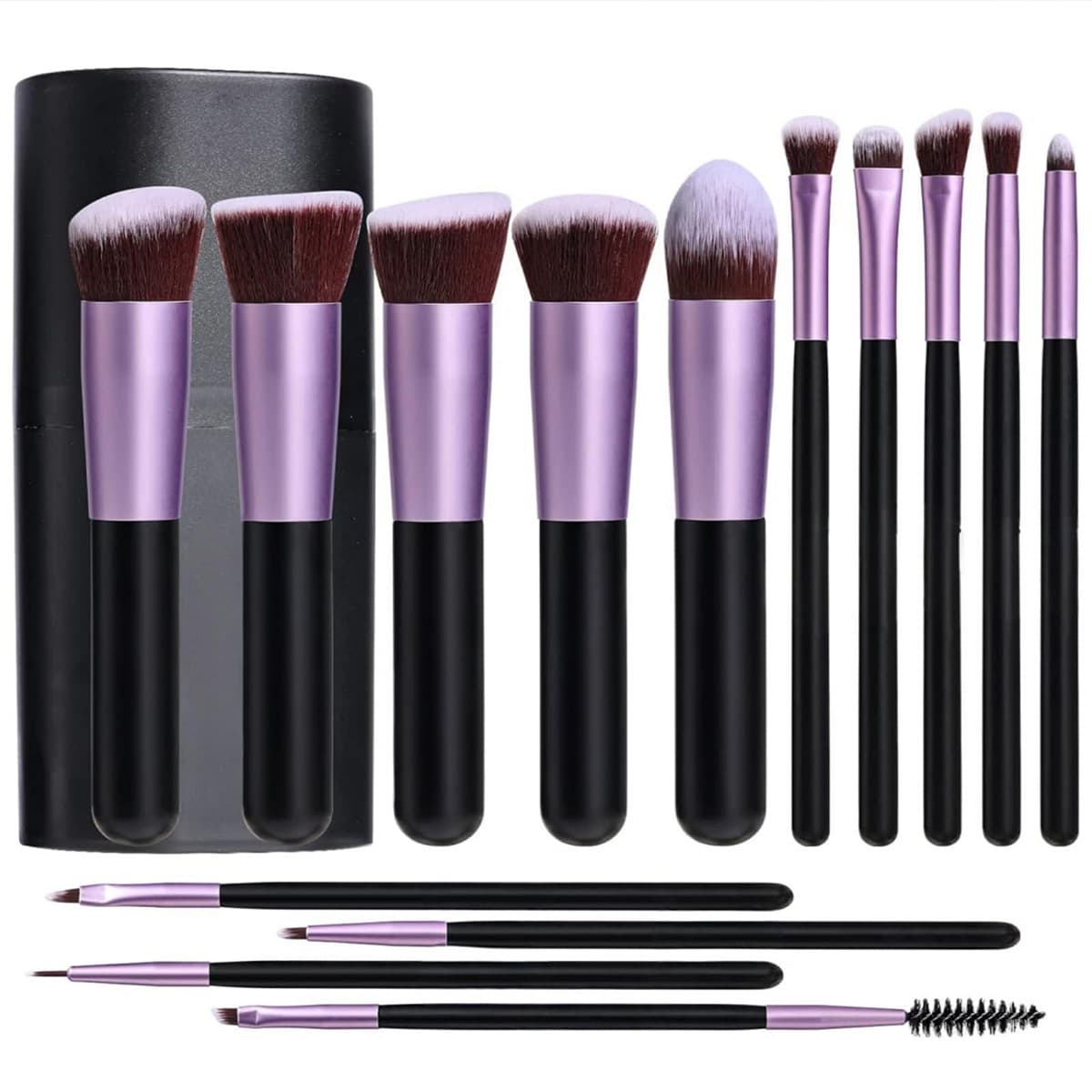 Cross-border popular 14-piece makeup brush set loose powder foundation brush soft-bristled brush Amazon multi-color beauty tools