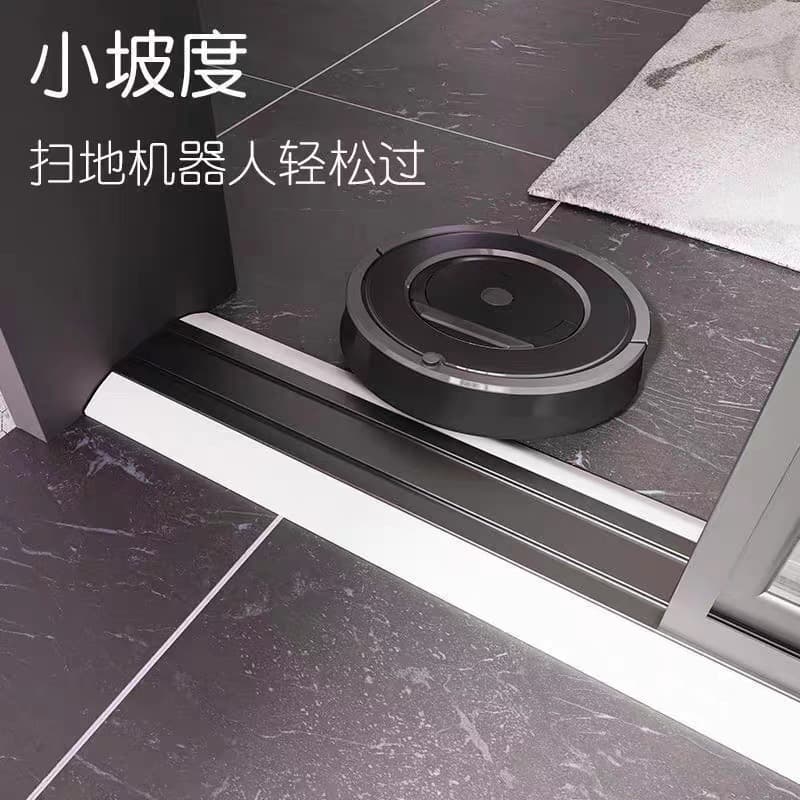 Sweeping robot ramp climbing pad, flexible silicone threshold strip for entrance steps, self-adhesive bathroom countertop water dam