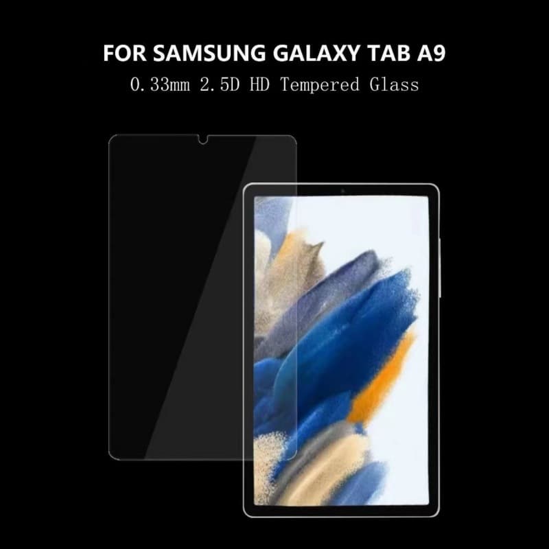 Tempered Glass Screen Protector for Samsung Galaxy Tab A9, Matte Edge, Gaming Film, Full Coverage HD Protection
