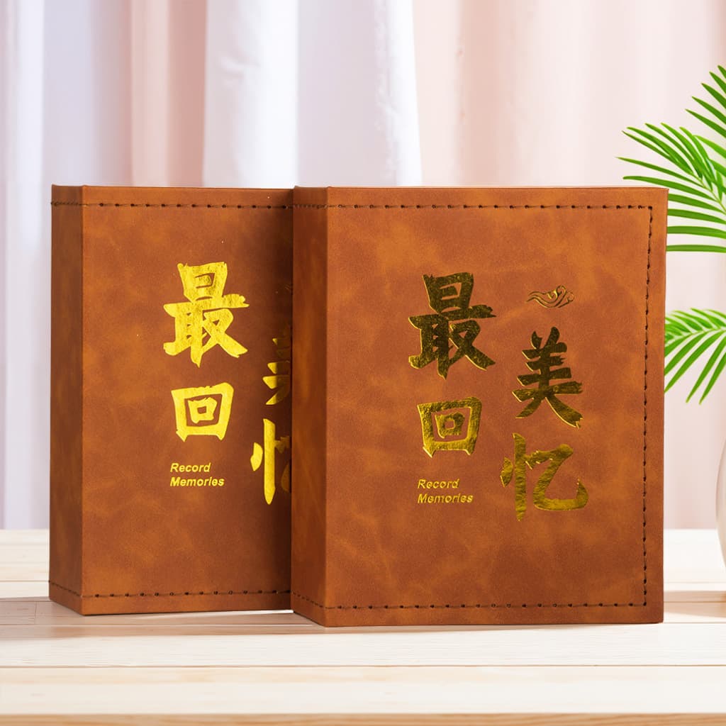 Tokugawa New Leather Premium Hot Stamping Laminated 5/6/7/8-inch Insertable Photo Album Wholesale Bestseller in Stock