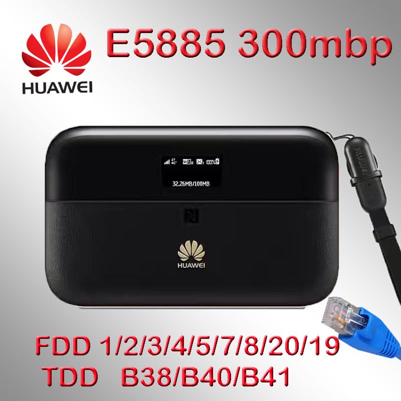 Huawei E5885 WiFi Pro 2 Cat6 4G+ LTE Wireless Router with SIM Card Slot Portable WiFi