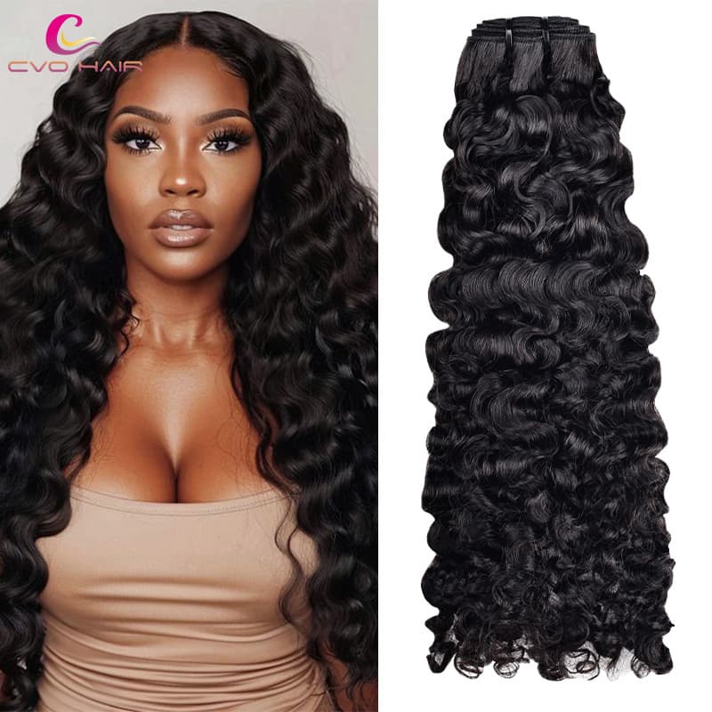 Real Human Hair Burmese Curly Human Hair Bundle Raw Hair Weft
