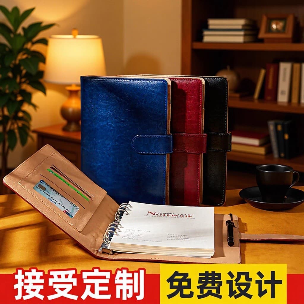 A5 loose-leaf book B5 notebook corporate office meeting minutes notepad gift box customizable logo loose-leaf book