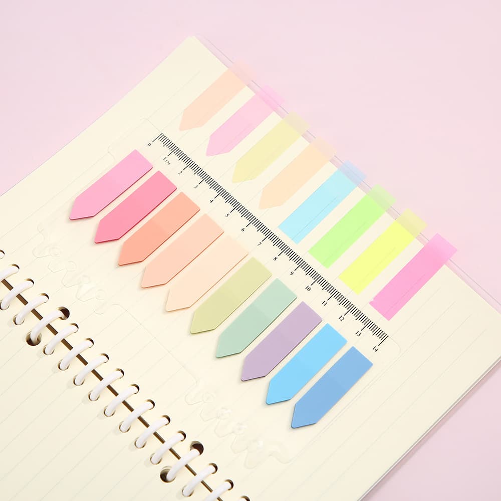 Morandi color sticky notes ins style color classification index sticker set note book writing mark note N times sticker
