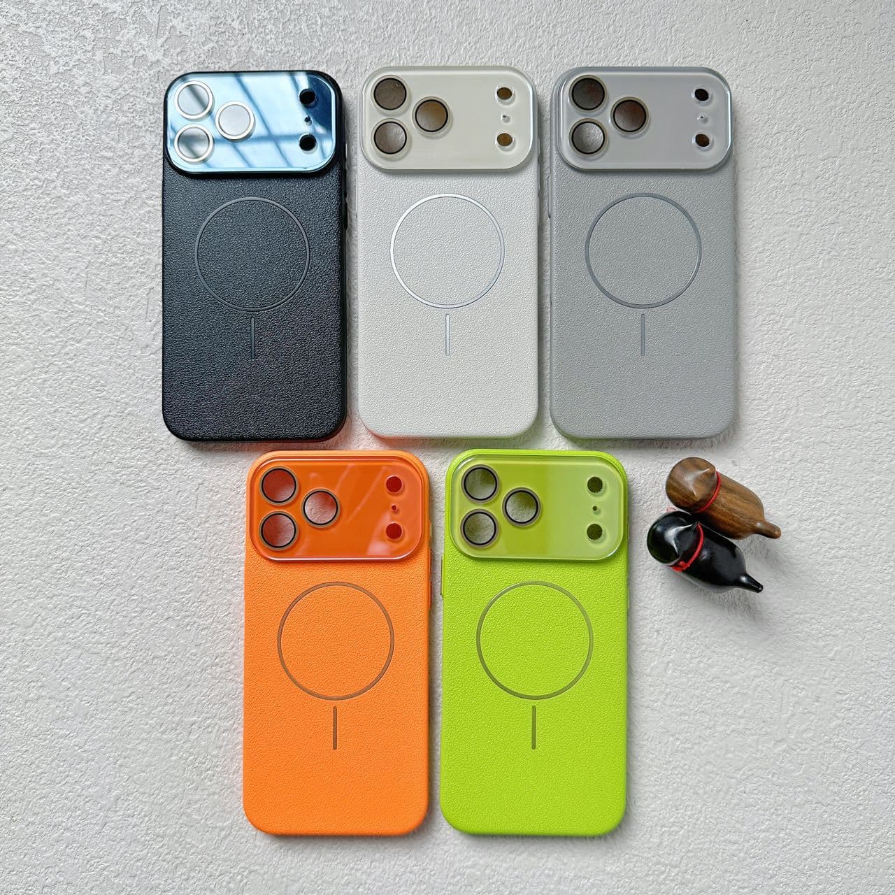 Wireless Charging Lychee Grain Magnetic Phone Case for Apple iPhone 17 Pro Max 16 Pro / 17 Air Model 1514