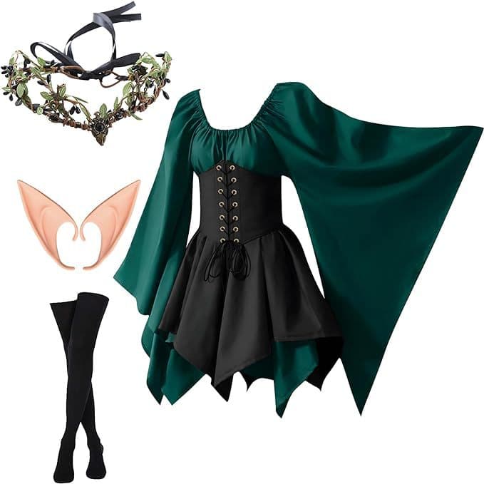 Halloween Vampire Costume Women's Victorian Medieval Dress