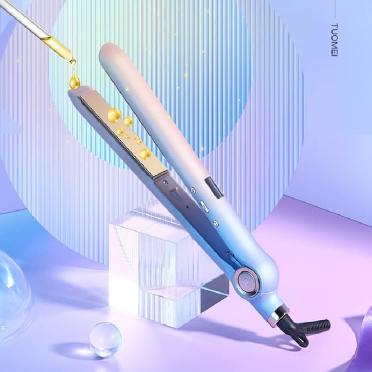 Factory Wholesale Cross-Border Direct Ship Hair Clamp Adjustable Temperature Straightening and Curling 2-in-1 Hair Straightener Non-Damaging with Lock Clip Curling Iron