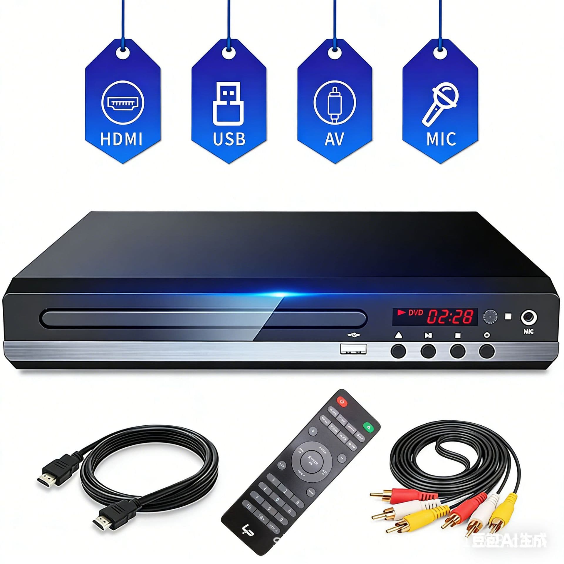 Manufacturer supplies household high-definition DVD players, EVD players, children's VCD machines, high-definition mini CD players