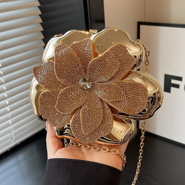 Bags 2026 New Design Sense Niche Women's Crossbody Bag Korean Acrylic Flower Chain Evening Bag