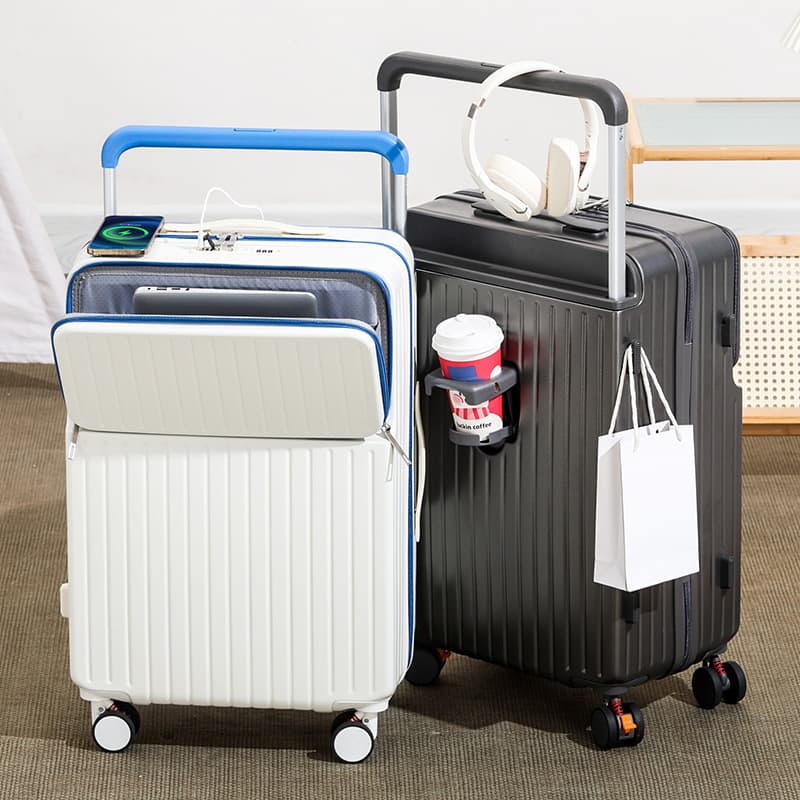 Wide Handle Suitcase for Women 20-Inch Travel Luggage 24-Inch Student Password Trolley Case Leather Universal Wheels Lightweight Portable