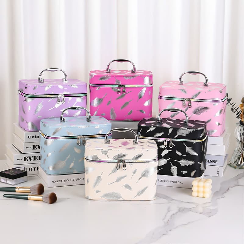 Large Capacity Premium Makeup Bag with Mirror, Multi-Functional Storage, Ins Style Handbag, Enhances Appearance