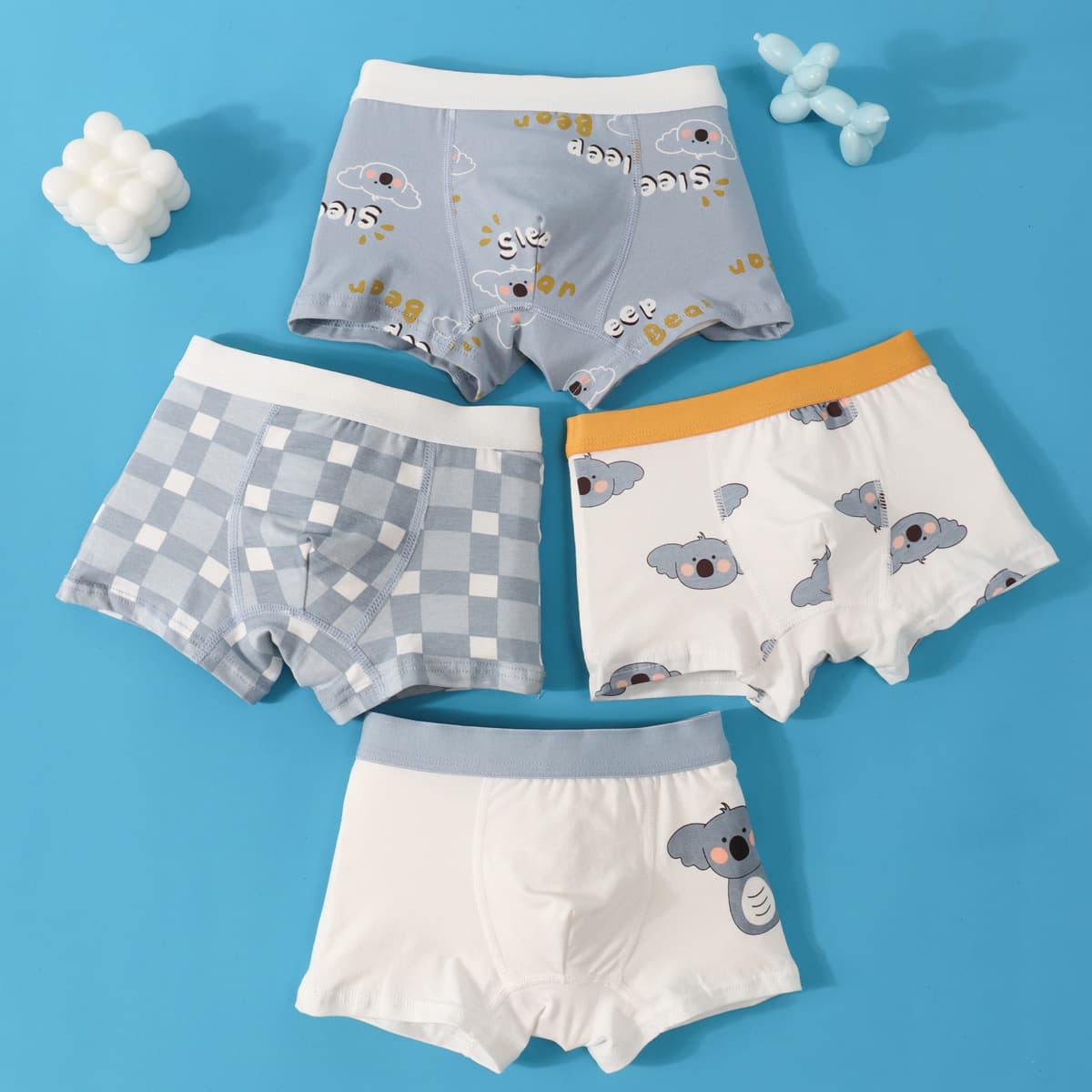 Soft Pure Cotton Boys Briefs Comfortable Underwear Soft Elastic Waist Kids Boxer Shorts Breathable Innerwear for Boys Baby Boys