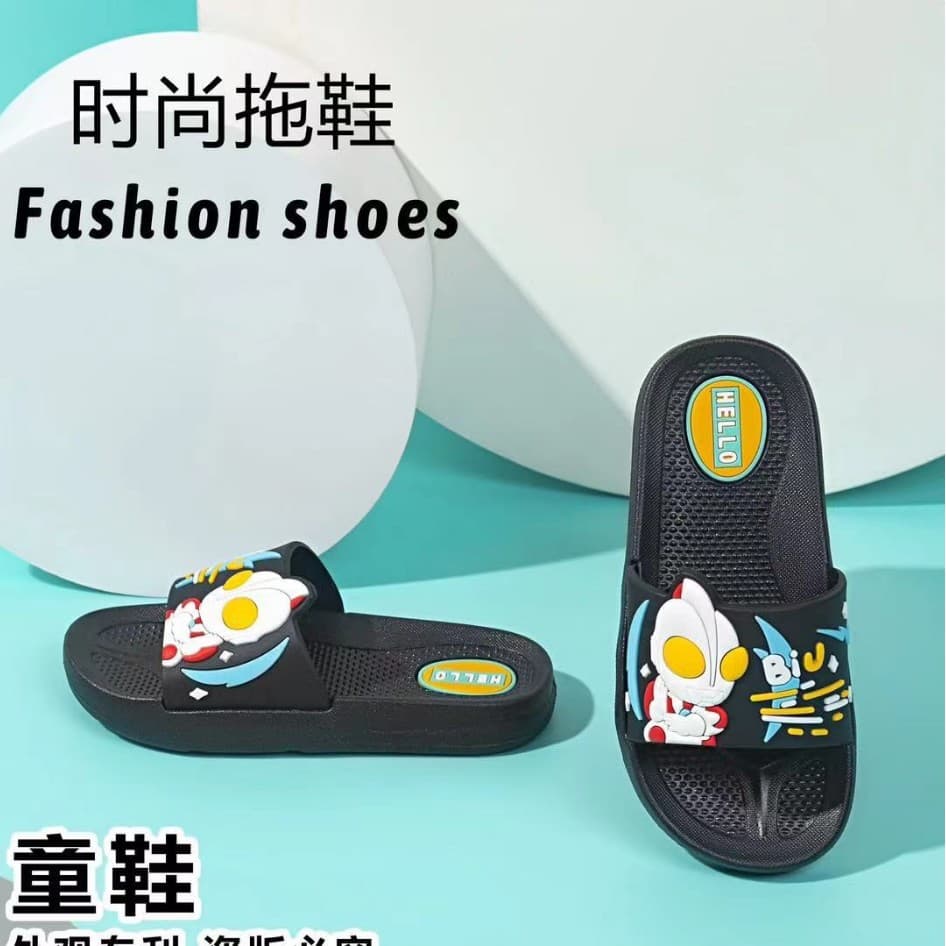 New Summer Fashion Cute Cartoon Home Small to Medium Children's Outdoor Anti-slip Kids Slippers A00+26