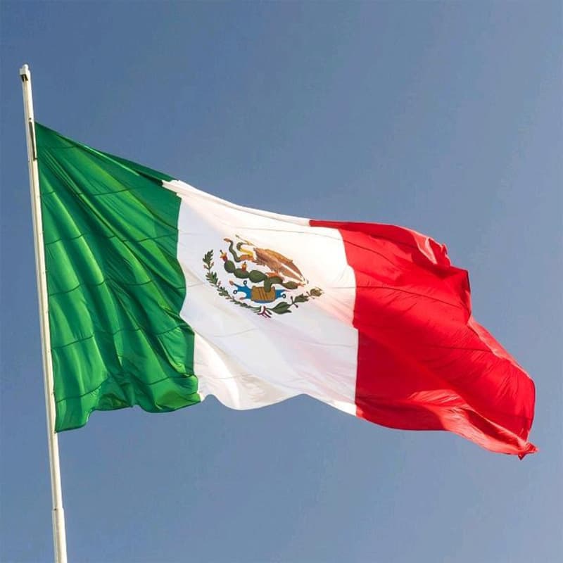 Cross-border in-stock wholesale 90*150cm 3*5ft Mexico flag No.4 polyester flag mexico flag