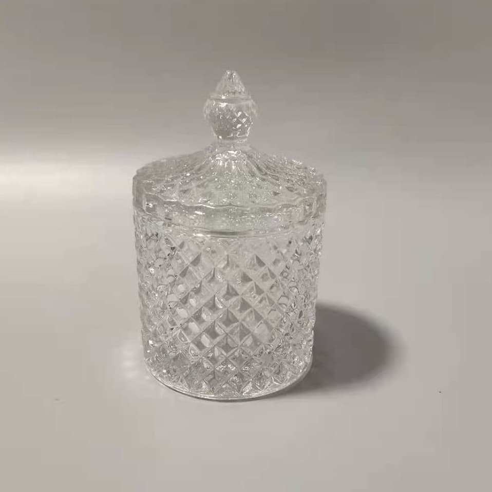 Factory Direct DIY Candle Materials Glass Aromatherapy Candle Cup Candle Holder Palace European Style Candy Jar Candy Bowl
