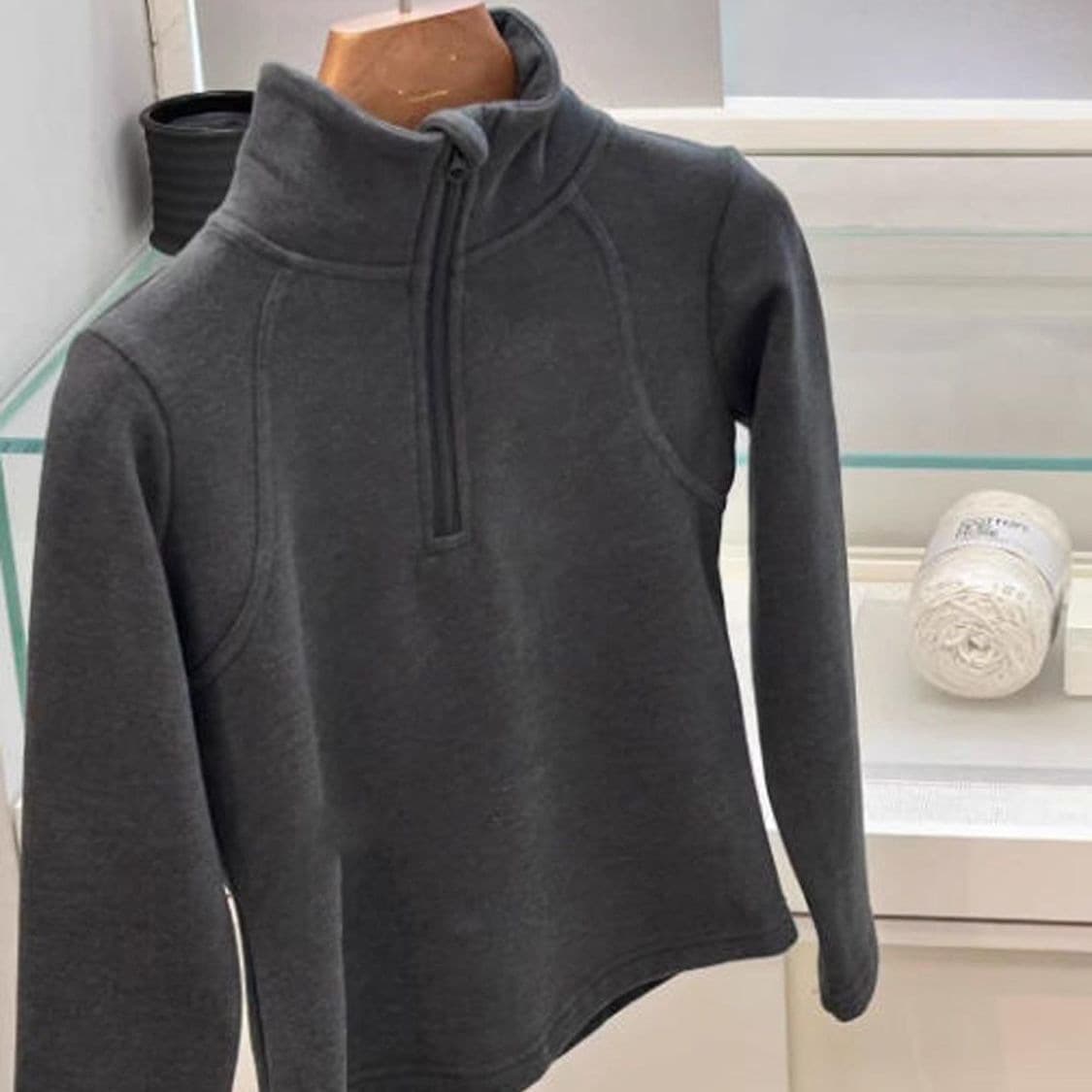 Girls' clothing Korean style slim fit plus velvet warm bottoming shirt children's half zipper stand collar top trendy 0075A318