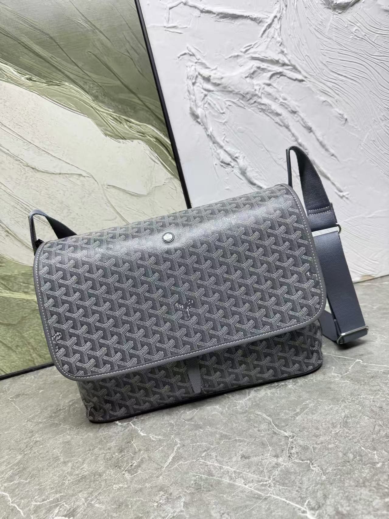 Goyard Capetien Men's Crossbody Bag Chevron Shoulder Messenger Bag Flap Briefcase 2025 New