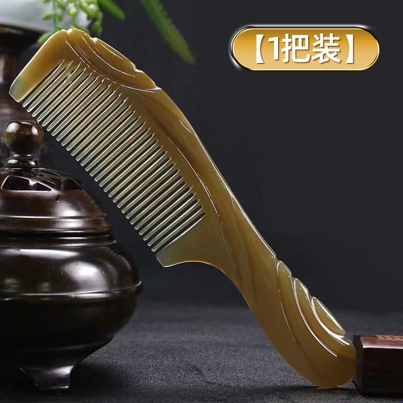 Factory Direct Natural Horn Comb Anti-Static Wide Tooth Thick Durable Authentic Horn Comb
