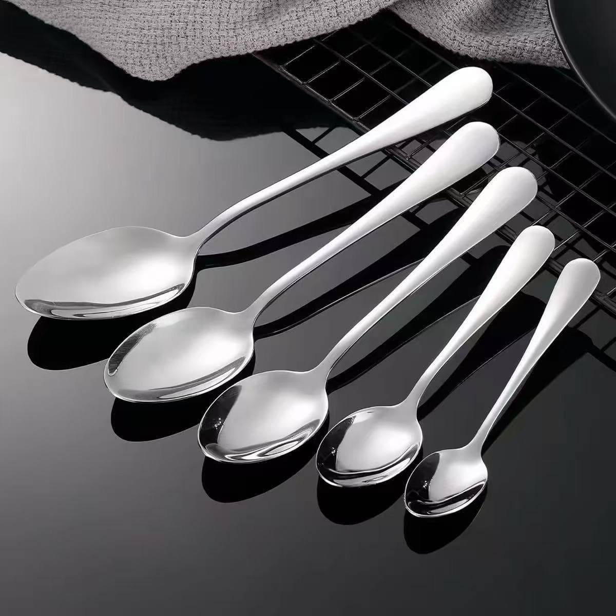 304 Stainless Steel School Dining Spoon, Commercial Hotel Western Soup Spoon, Main Course Spoon, Dessert Spoon, Small Coffee Spoon, Tea Spoon