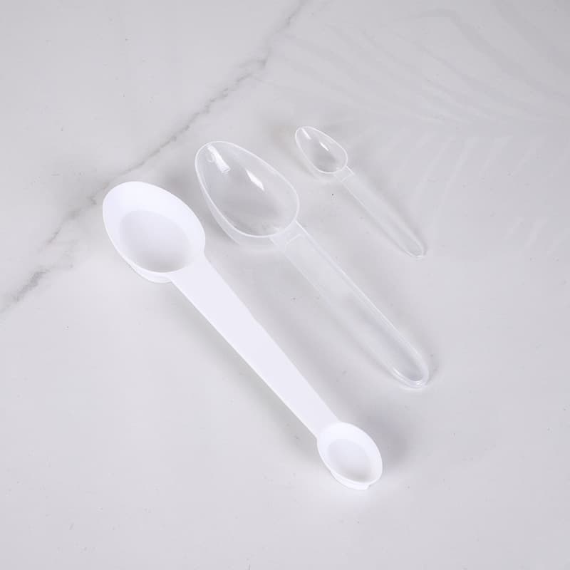 Plastic Big-Small Head Tea Drink Shake Protein Powder Wholesale Quantitative Overseas Spoon Plastic Personalized Meal Replacement Official Website Same Style