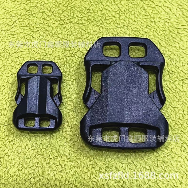 Manufacturer in-stock plastic 3.5MM hole round cord buckles, belt elastic cord round hole buckles, cord threading plastic buckles.