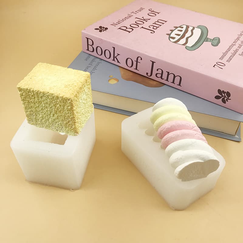 Squishy Silicone Mold Extra Long Cotton Candy Short Toast DIY Mousse Food Grade Plaster Scented Candle Mold