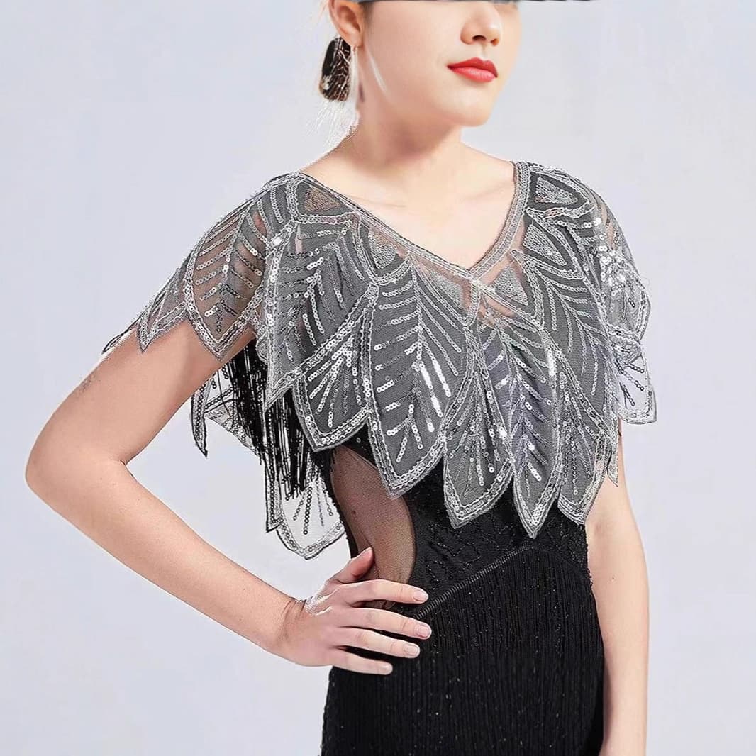 Evening Gown Sequin Embellished Short Top Vintage Cheongsam Shawl for Belly Dance Special Use Fashion from Mainland China