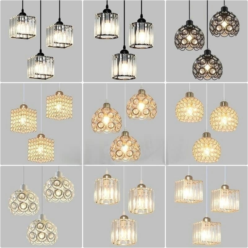 Cross-border export simple restaurant crystal chandelier single head 3 heads bedside chandelier dining table bar crystal chandelier wholesale