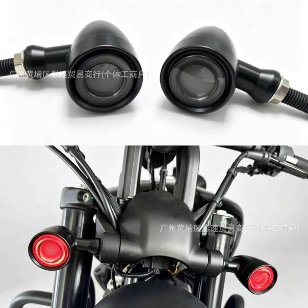 Motorcycle Vintage Turn Signal LED Turn Signal Harley Cruiser Chopper Universal Turn Signal Light Indicator Light