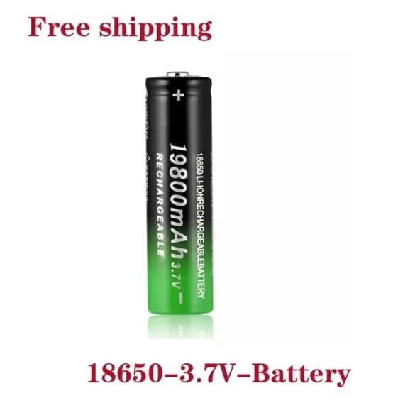 18650 Lithium Battery Flashlight, 18650 Rechargeable Battery 3.7V 19800 Mah, for Flashlight + USB.