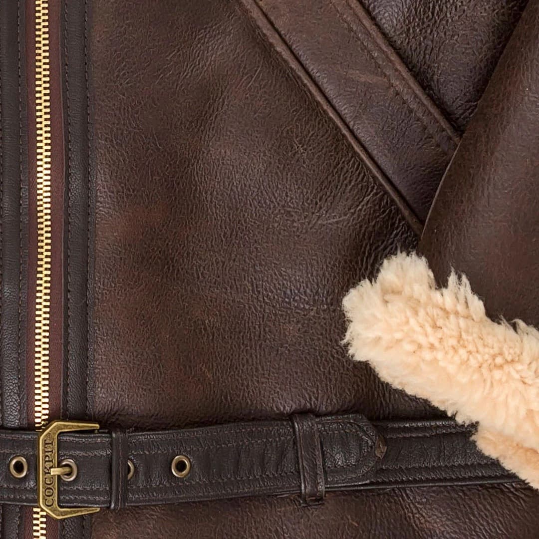In Stock Amazon Independent Site New Faux Suede Fur-Lined Men's Coat Long Sleeve Faux Fur Thick