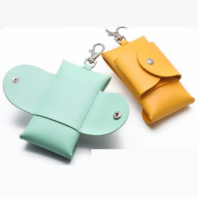 Retractable Leather Key Case, Car Anti-Loss Key Pouch, Bag-Hanging Key Holder, Premium Car Key Case for Women