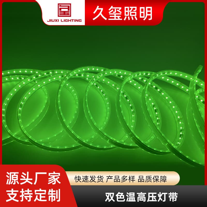 Dual-Color High Voltage Extruded Light Strip 2835 2-in-1 96 Lamps Red Green Signal Light Silicone Extruded 230V