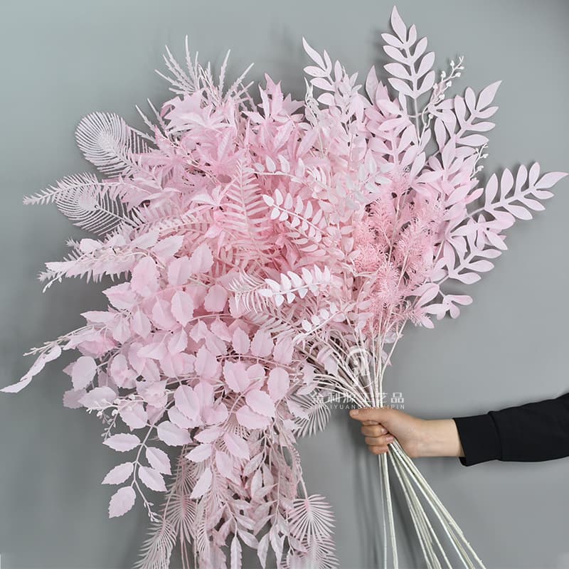 Pink Artificial Flower Wedding Fake Flower Wedding Hall Soft Decoration Flower Material Background Wall Floral Decoration Hydrangea