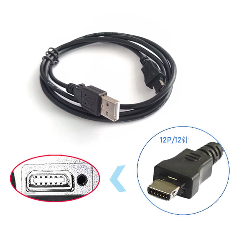 Fujian-Guangdong-Jiangsu Cartoon High-Speed ETC Toll Device Charging Cable, Car USB Charging Cable 12P/10P Interface