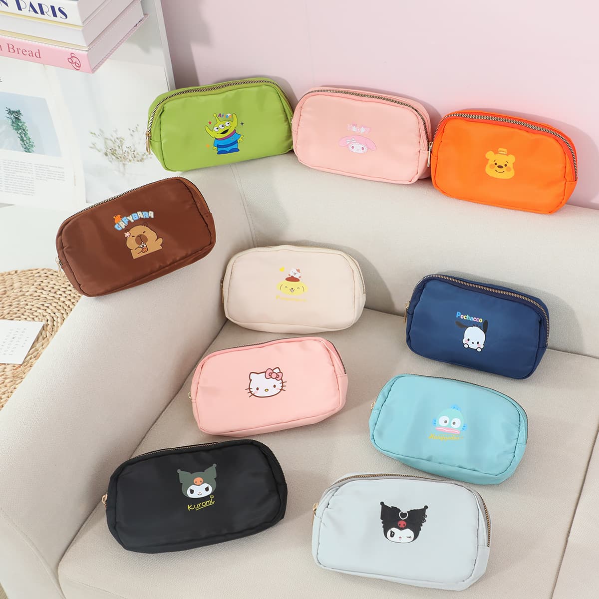 Factory Direct Kuromi Cute Japanese Korean Style Chest Bag Casual Versatile Crossbody Phone Waist Bag Wholesale for Men and Women