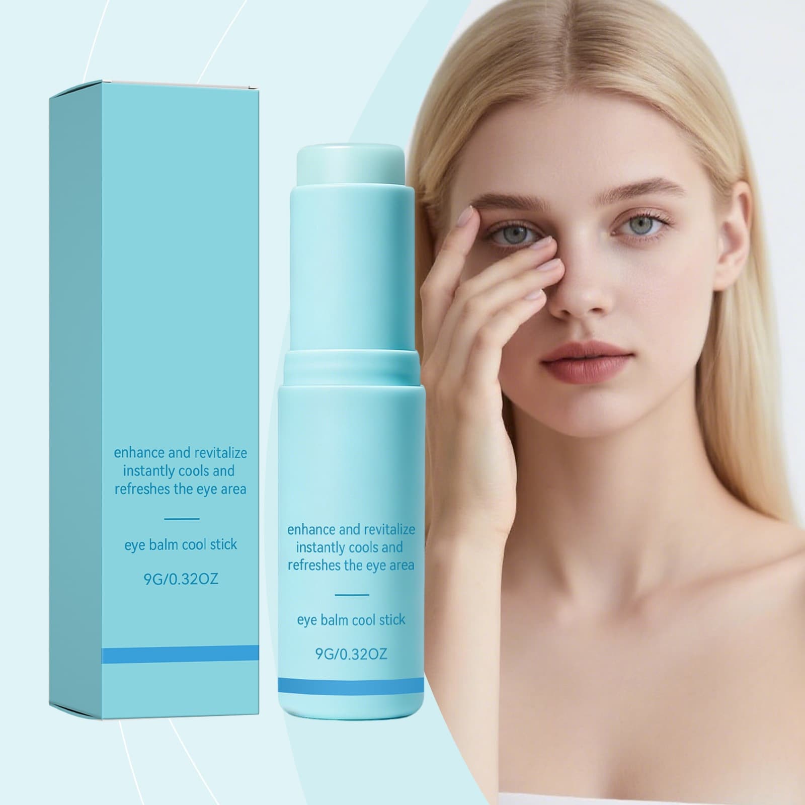 Moisturizing eye cream stick is refreshing, soft, gentle and hydrating, light and comfortable to apply and care for the skin around the eyes. Convenient skin care stick