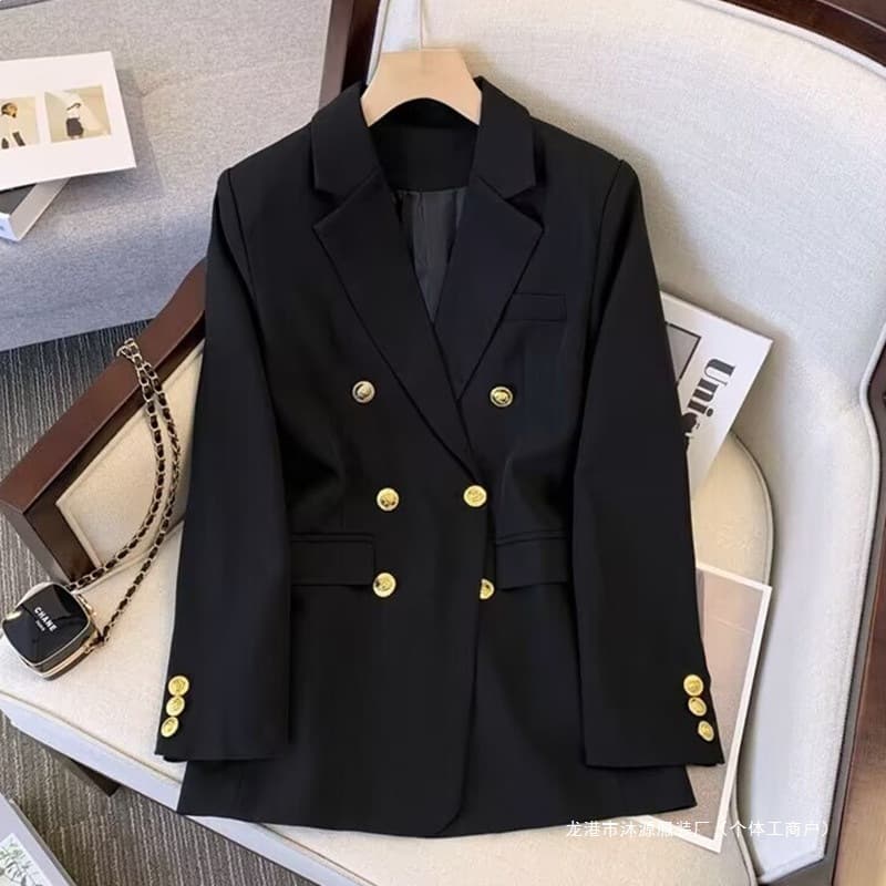 2026 Spring/Autumn New Blazer Jacket for Women, Korean Straight Tube Casual Loose Fashionable Slim Fit Small Suit Jacket
