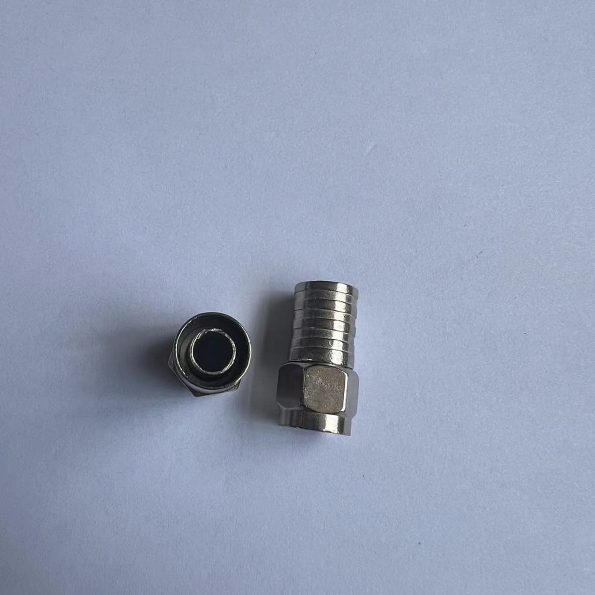 Three-Piece F-Type Coaxial Connector Set, Ready Stock for DIY Antenna and Video RF Cable Plugs with Bamboo Joint