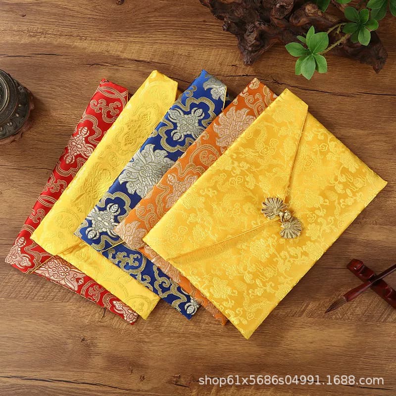Thickened Sutra Bag, Scripture Bag, Buddhist Text Bag, Sutra Copying Bag, Dharma Treasure Bag, Sutra Wrapping Cloth, Factory Wholesale, Cultural Items